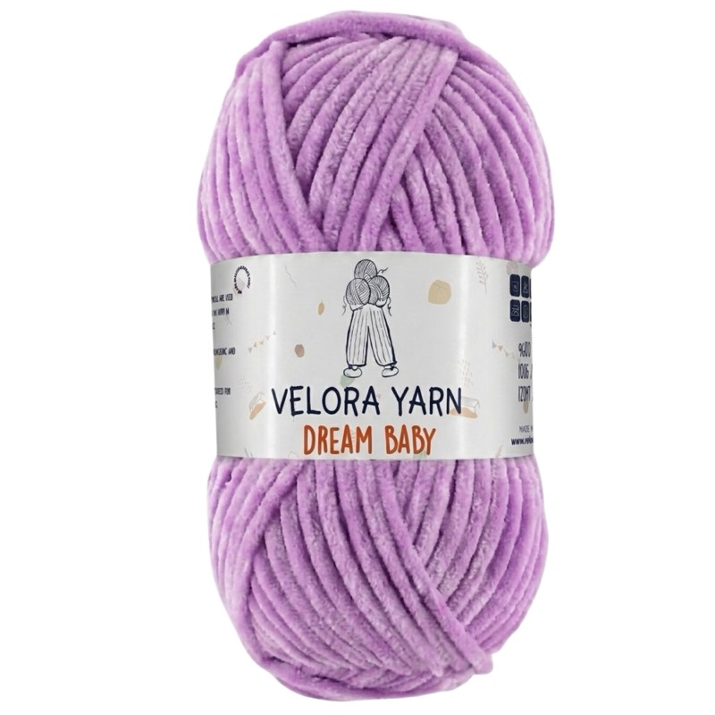 Velora Dream Baby Chenille Yarn - Lilac
