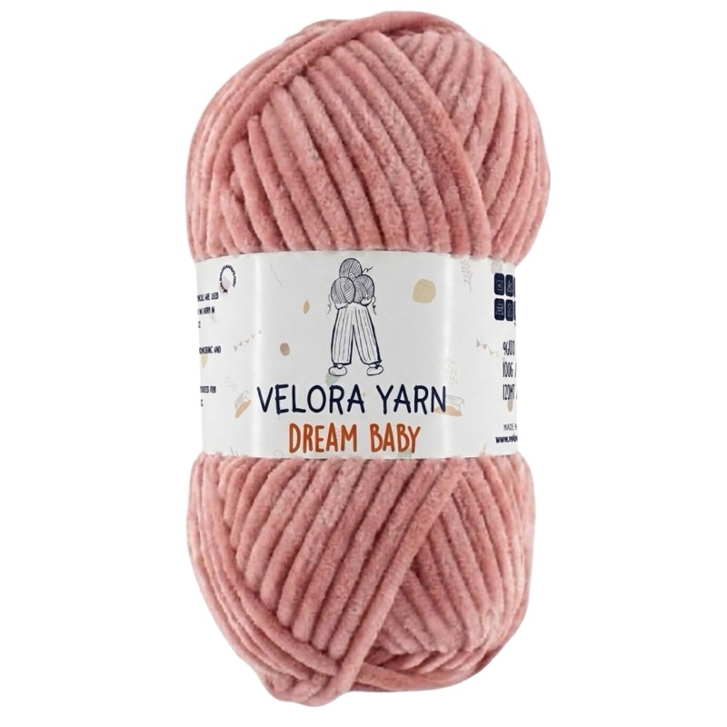 Velora Dream Baby Chenille Yarn - Powder
