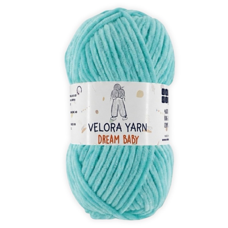 Velora Dream Baby Chenille Yarn - Teal