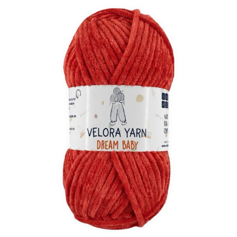 Velora Dream Baby Chenille Yarn - Terracotta